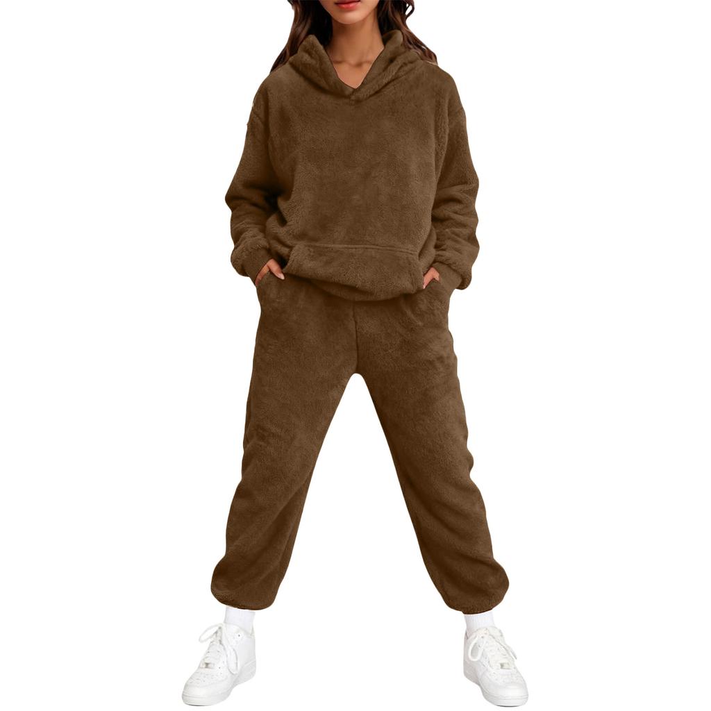 Women's Sweatshirt and Sweatpants Set Long Sleeve Elastic Waist Casual Fall Winter Wear