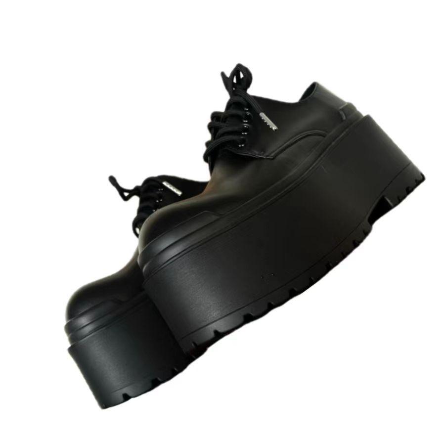 Scarpe Derbies con Plateau Uomo Autunno Inverno Aumento Altezza 10CM Designer Casual Modelli da Sfilata Nuove Personalizzate