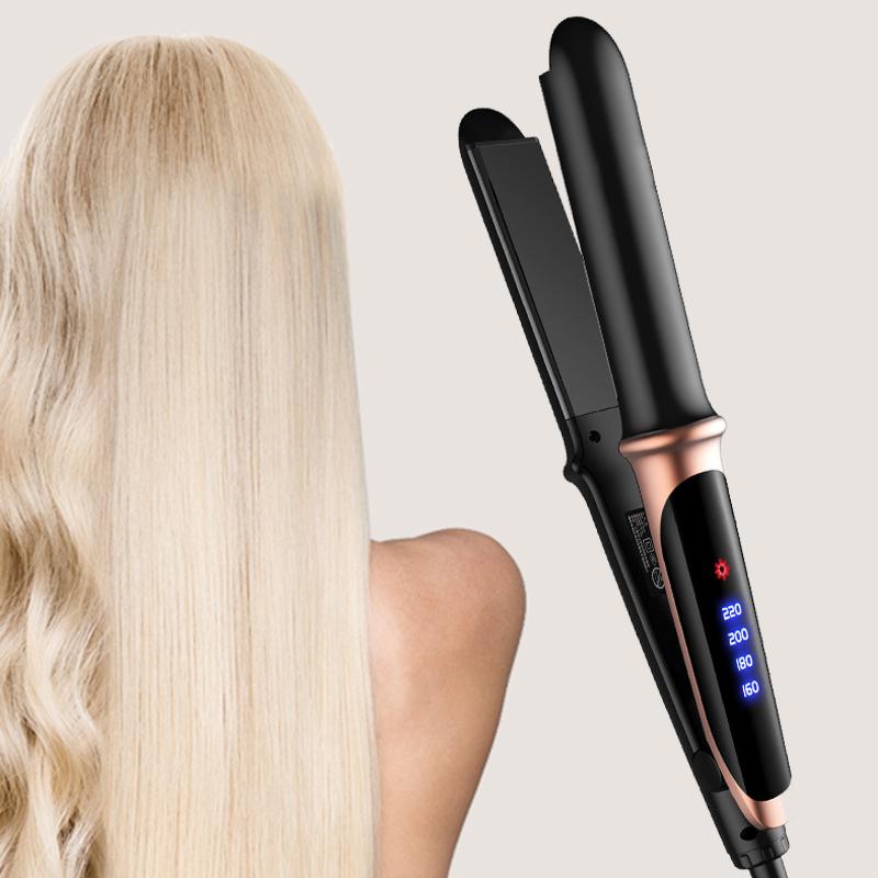 New Style Dual Voltage Hair Flat Iron Hair Straightener Lcd Display Hair Straightening Straight Splint