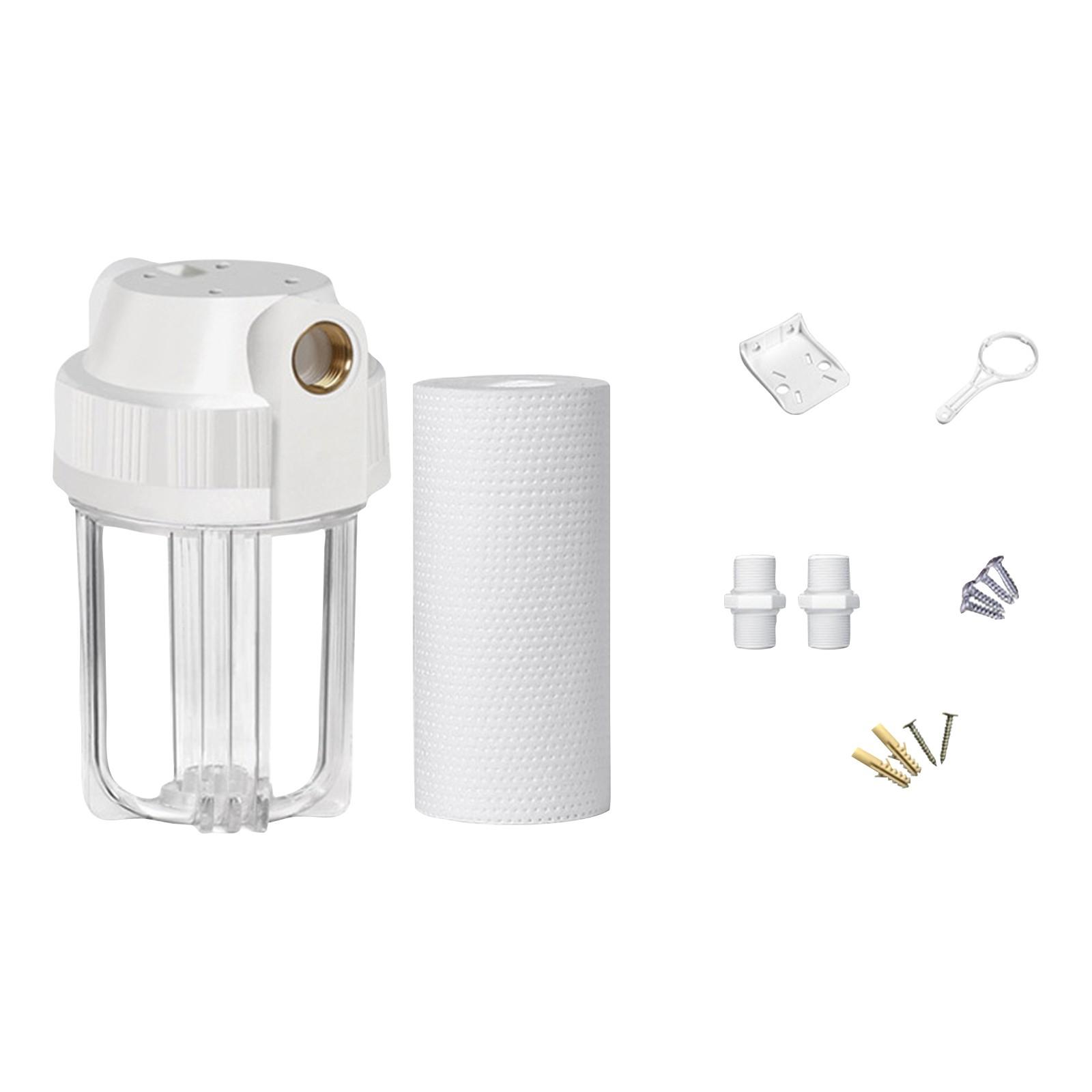 

5-дюймовая прозрачная колба фильтра Корпус предварительного фильтра очистителя воды Основная колба фильтра One Size белый