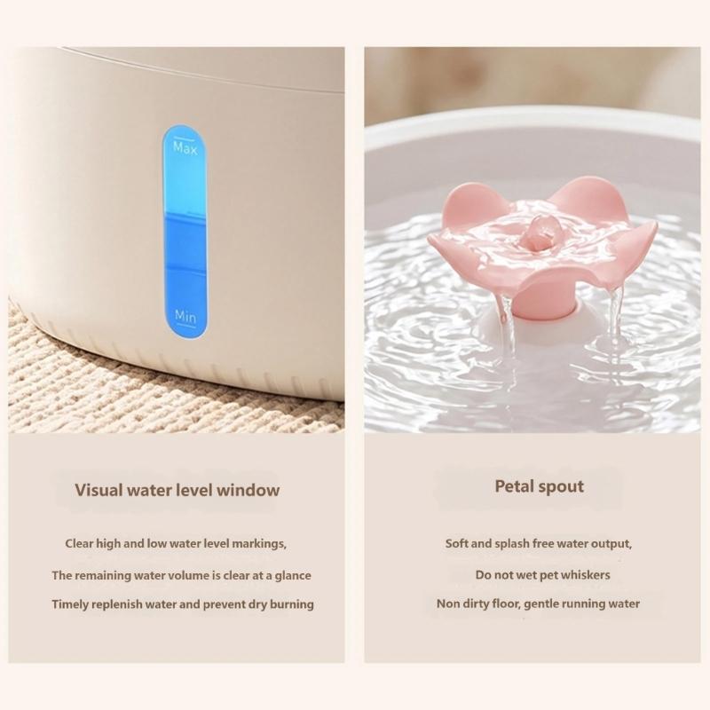 3 Liter Pet Drinking Station for Household Cats and Small Dogs, Automatic Water Dispenser with Circulating Water and ABS Body for Home Use