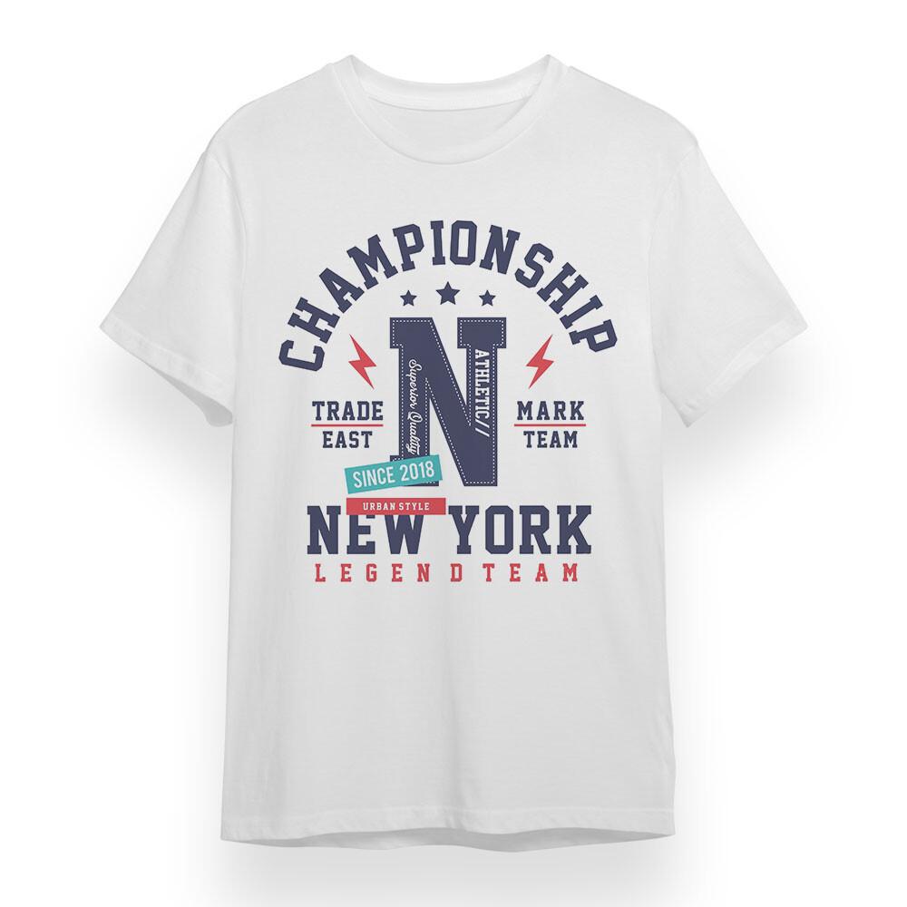 

Men s Plus Size T-shirt With Championship Graphic Unisex White 100% Cotton Tee XL