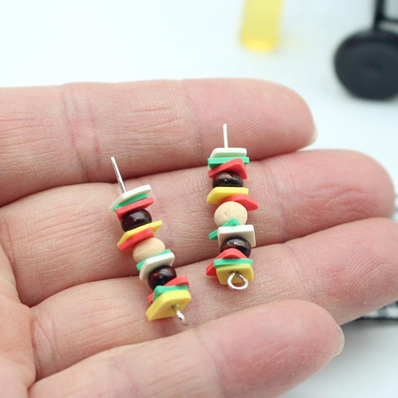 Kitchen Toy For Doll House Picnic Dollhouse Miniature Black Bbq Grill Model Grill Garden Outdoor Decor Kids Pretend Play Toy