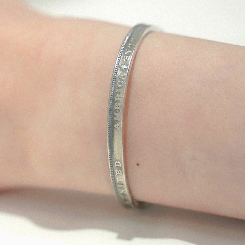 HARANG HR 02B_Bracelet jonc Lettre Argent