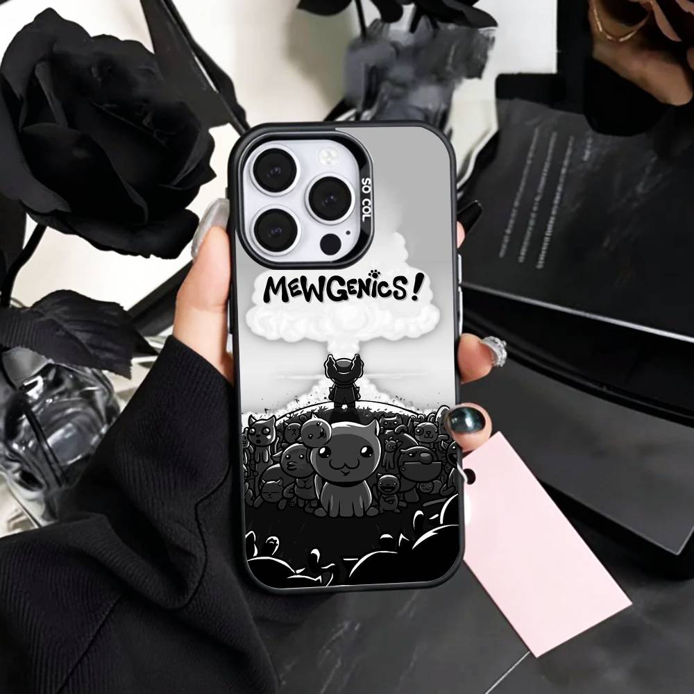 2026Game M-Mewgenics Coque de téléphone Pour iPhone17,16,15,14,13,12,11 Plus,Pro Max Argenté Coloré Intérieur Plaqué