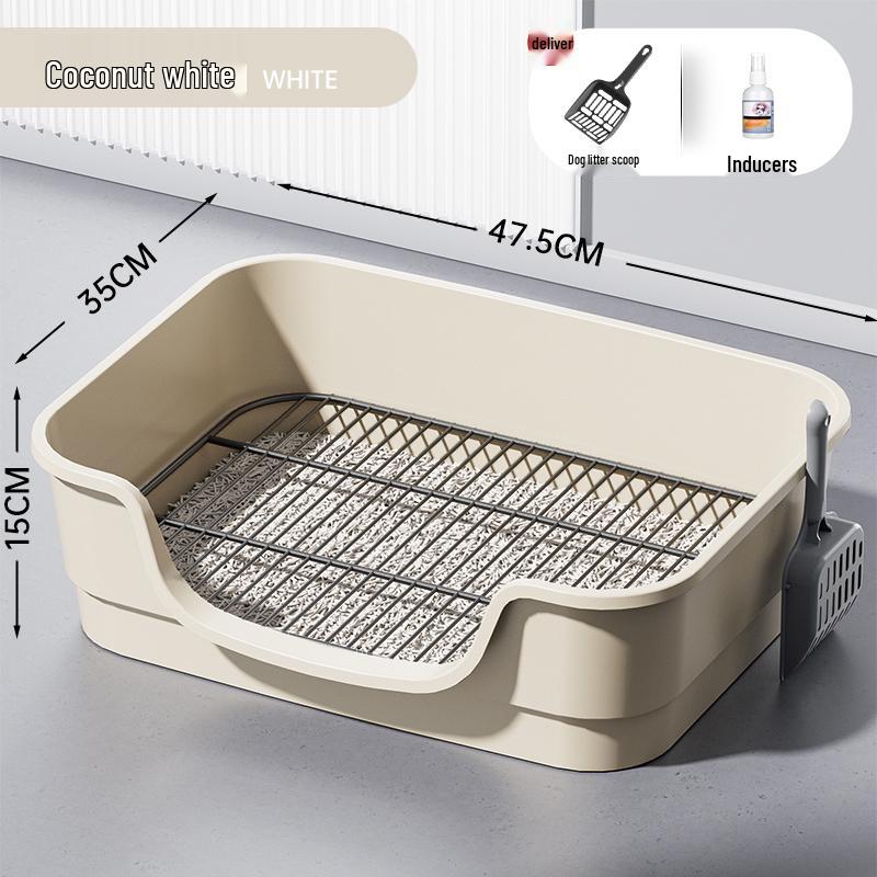 Dog Litter Box with Anti-Pee Pad Mesh Holder for Small, Medium, and Large Dogs