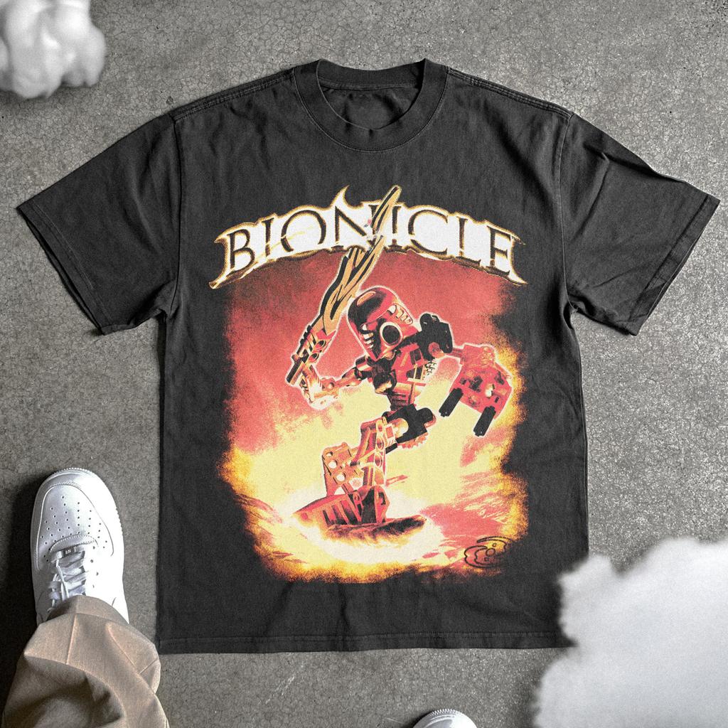 Bionicle Vintage T-Shirt Men Women Retro Game Graphic Cotton Short Sleeve Streetwear Tee