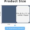 HAUTOCO 10 Pack Certificate Holders, Navy Blue Diploma Holders, Document Award Covers Certificate Folders with Gold Foil Border for 8.5x11 Letter