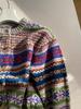 Damen Nordischer Stil Fair Isle Woll-Cardigan Pullover - Robust, Rundhals Strick