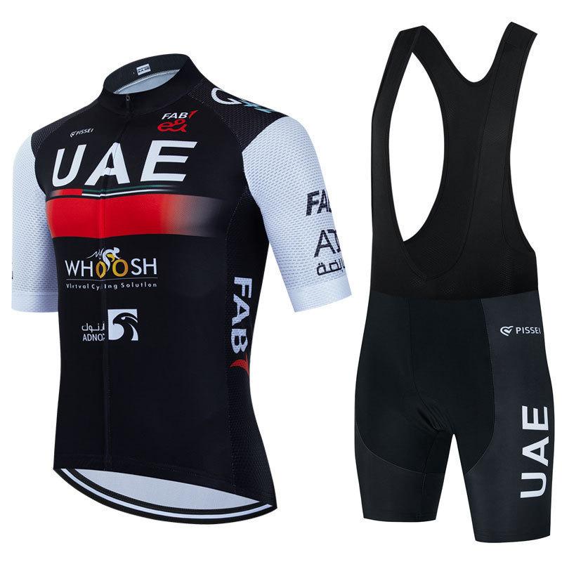 Grenzüberschreitender Heißverkauf Tour de France UAE UAE Team Radsportanzug kurzärmeliger Anzug Herren Radsportbekleidung schnelltrocknend atmungsaktiv