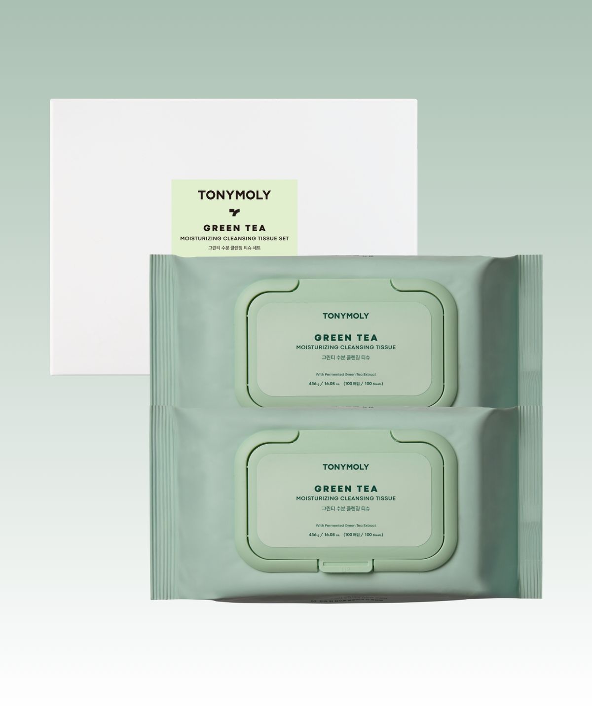 Green Tea Moisturizing Cleansing Tissue Set (100 sheets * 2)