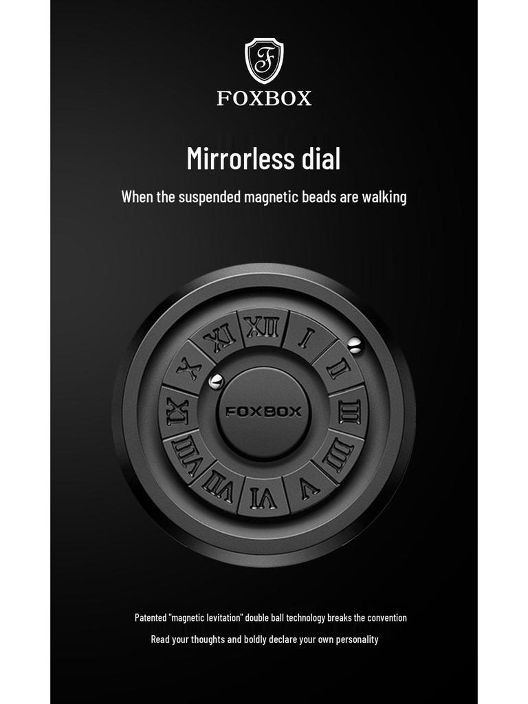 Men’s Frameless Design Quartz Watch with Magnetic Suspension and Futuristic Black Technology