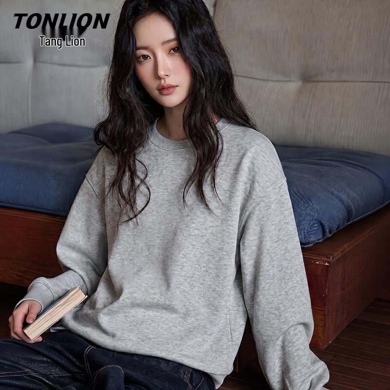 TonLion Women's Casual Long-Sleeve Crewneck Sweatshirt