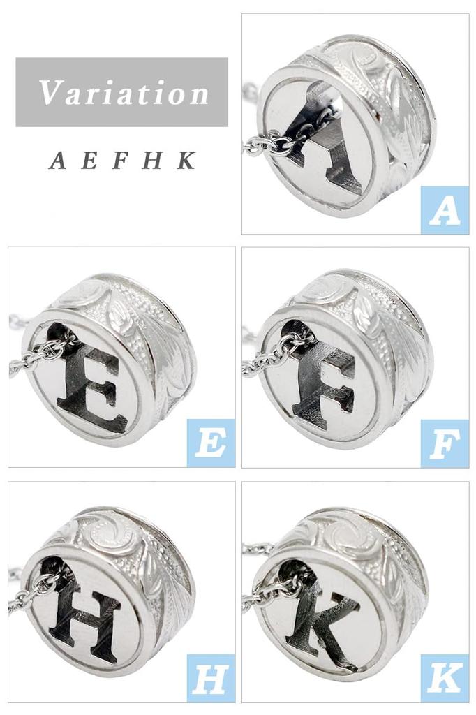 Accessory Shop Piena Surgical Stainless Steel Initial Pendant Necklace Hawaiian Jewelry for Women Alphabet E