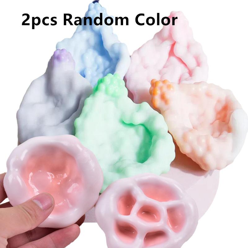 Vacuum Shapeable Squishies Sand Ball Grape Stress Ball Stress Easing Noisy Ball Desktop Squeezing Soothing Toy Birthday Gift