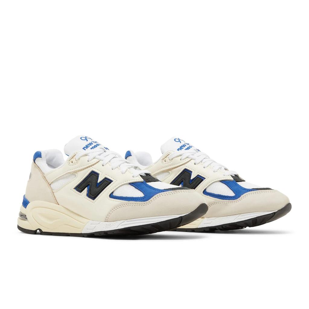 New Balance 990v2 Made in USA 'White Blue' (Unisex) White / Blue Running Shoes M990WB2