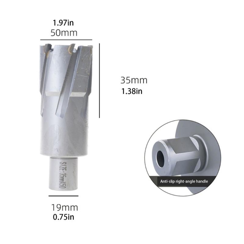 50mmx35mm Drill Bit Weldon Shank Hollow Drill Bit Hole Saw Cutter Annular Hole Cutter For Metal Steel Iron Accessories