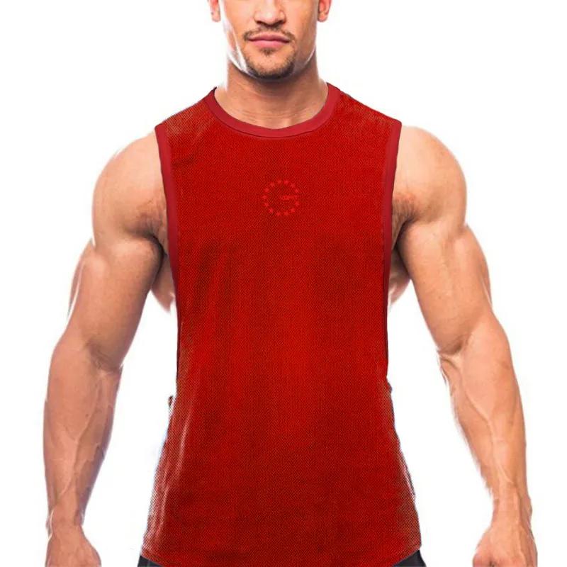 Do The Work  Muscleguys Brand Summer Gym Sports Mesh Quick Dry Fitness Bodybuilsing Workout O-neck Printed Tank Top