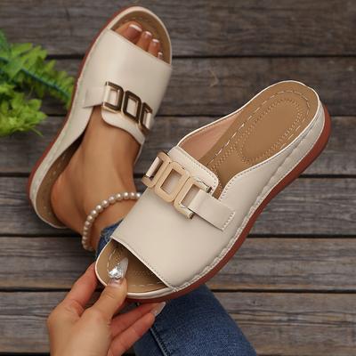Damen Hausschuhe Leicht Bequem Sportliche Hausschuhe Neue Lässige Flache Schuhe mit Offener Ferse Outdoor Plateau Sandalen Pantoletten Damen