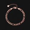 KRKC Sexy Women Jewelry Heart Initial Boho Beach Ankle Bracelet Layered Foot Chain Infinity Love 14 Karat Gold Anklet Cuban Link