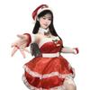 Erotic underwear atmospheric bandeau red dress women's autumn and winter New Year cosplay set