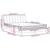VidaXL Bed with Mattress Blue 140x190 Cm Fabric, Bedroom Furniture, Double Bed, Panel Bed, Slatted Base, Bed with 3310530