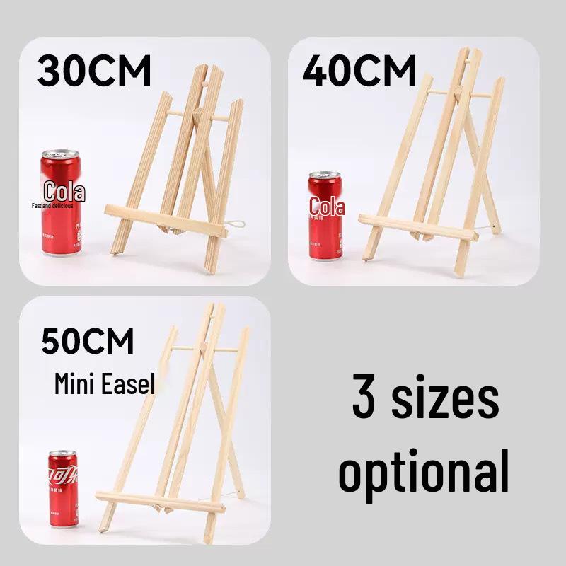 Mini Pine Wood Folding Easel - Portable Desktop Stand for Children and Adults 30CM Pine Easel