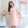 Women's Wearable Bathrobe: Soft, Absorbent, Thick, Long Sleeve, Tie-up; Perfect for Salon or Home.