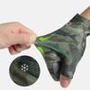 Gobygo 1Pair Fishing Gloves  Anti-Skid Half Finger Gloves Outdoor Riding Sunscreen Exposed Finger High Elastic Ice Silk Gloves
