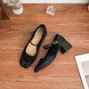 Grape Mom 2025 spring women's French retro high heels women's high-end thick heels are not tired of feet high heels
