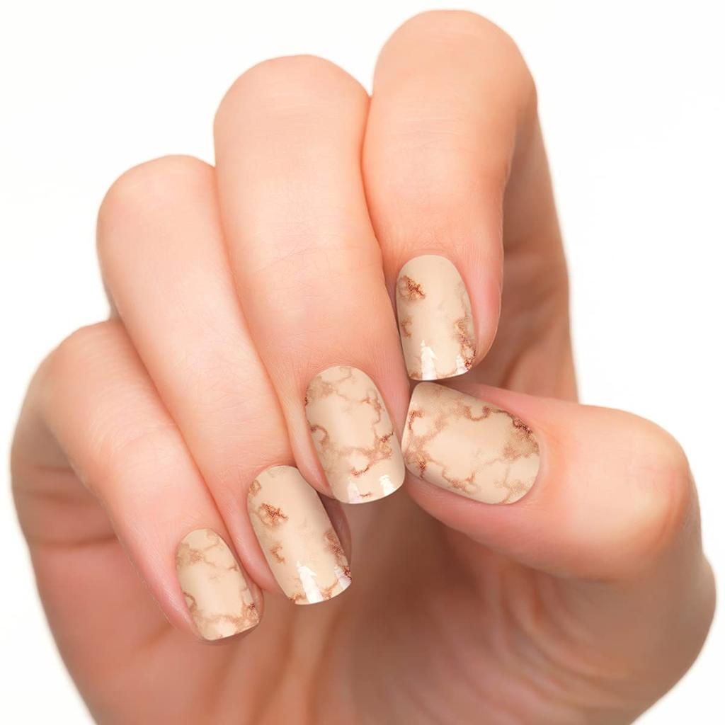 INCOCO Nail No Curing Just Stick Perfect for and "Rocky Road" Stickers, Required, On, Beige, Quick-Drying, Manicures, Pedicures, Self-Nails