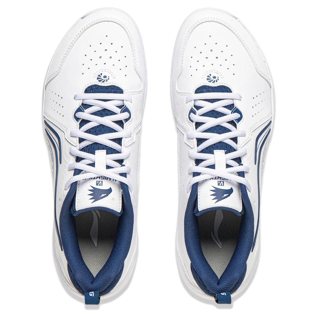 Li Ning Flying Eagle Comfortable Simple Breathable Lightweight Low-Top Badminton Shoes Unisex sneaker White Navy-Blue AYTU001-9