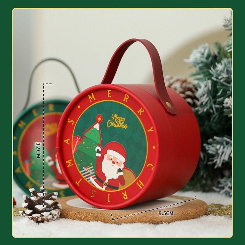 Cu Mâner Cutie de Ambalaj de Crăciun Portabilă Cutie de Depozitare Cadouri Decor de Crăciun Ajunul Crăciunului