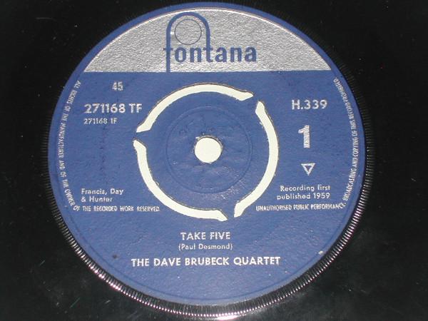 

7inch Record DAVE BRUBECK QUARTET - Take Five 271168TF Fontana 1961 UK Jazz Used