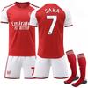 Kits de Fútbol Personalizados con Nombre para Adolescentes, Niños y Adultos 2026-27 Arsenal Local #7 SAKA Conjunto de Camiseta de Entrenamiento Deportiva con Calcetines