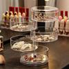 Jewelry Storage Box Multi-layer Rotating Finishing Earrings Ear Studs Hairpin Headgear Head Rope Simple and Exquisite Jewelry Box Acrylic