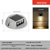 Waterproof Solar Outdoor Stairway Step Lights - Hole-Free Square Design