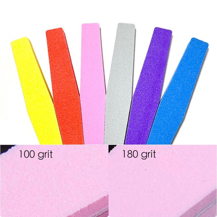 10pcs Professional Nail Files Nail Buffer 100/180 Grit Sanding Polishing Grinding Manicure Nail Art Tools