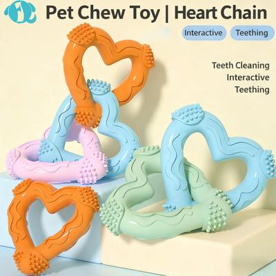 New Type of Pet Toy, Heart-shaped Bitegrinding Teet, Durable Relieving Boredom. Interactive Training, Wear-resistant and Easy To Clean Material Safety