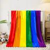 Rainbow Striped Blanket bedroom Blanket for Livingroom Couch lunch break Soft throw for Friend's festival Gift
