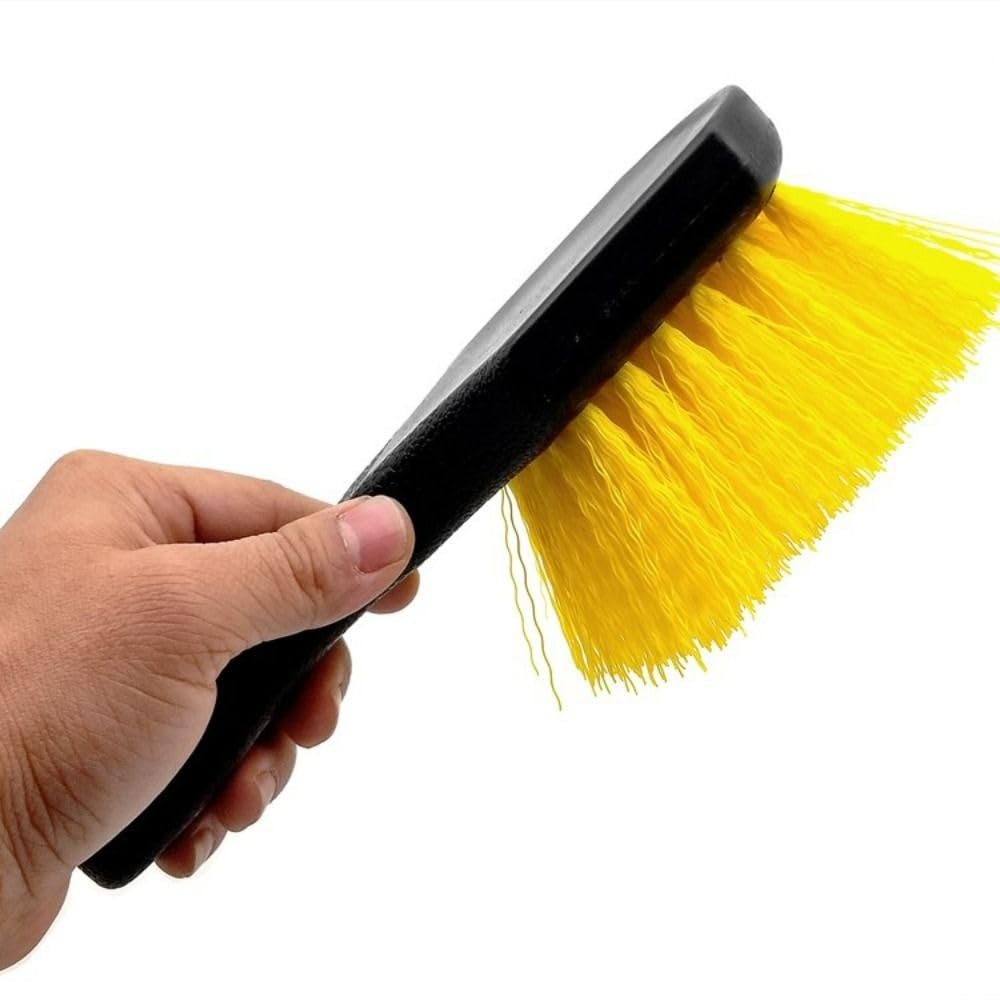 Car Tire Brush Soft Bristle Car Wash Brus Short Handle Utility Scrub Brush Heavy Duty Cleaning Brush for Outdoor Wheels and Tire