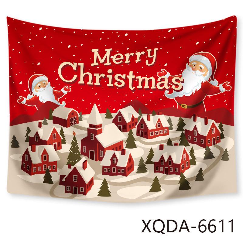 Christmas Tree Tapestry Santa Claus Hanging Cloth Background Cloth Christmas Tree
