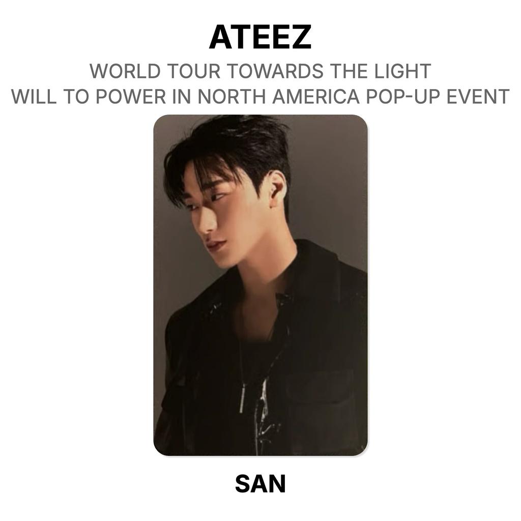 ATEEZ WORLD TOUR TOWARDS THE LIGHT : WILL TO POWER IN NORTH AMERICA POP-UP EVENT Official Photocard