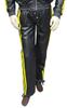 Yellow & Black Biker Stylish Biker Soft New Men's Pant Trousers Leather Lambskin Genuine Wear