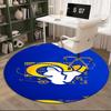 1PC Round Rug Rams Football Team Spirit Printed Round Area Rug ,Rug For Home Office, Round Chair Rug, Decorative Carpet Fan Gifts Christmas Gift