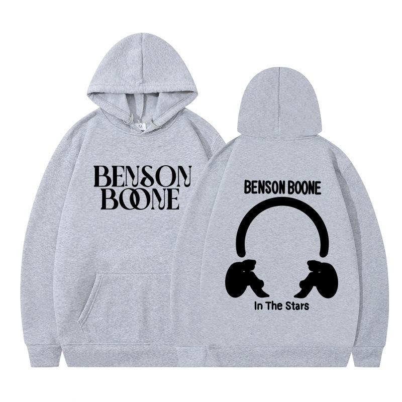 Hooded Sweater Harajuku Funny Benson Boone Sweater Long Sleeve Men's and Women's Pullover