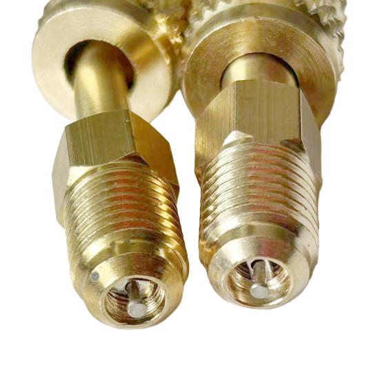 R410 Refrigerant Brass Adapter Rustproof Corrosion Resistant Universal Reverse Thread