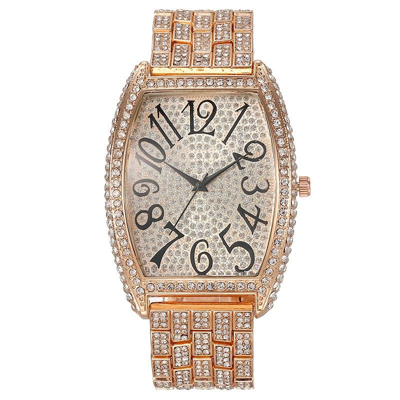 Hot Sale Digital Full Diamond Large Dial Ladies Watch Women's Watch Quartz Watch Ladies Watch Manufacturer