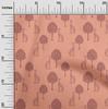 oneOone Cotton Flex Fabric Tree & Giraffe Block Printed Craft Fabric BTY 40 Inch