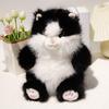PP Cotton Simulation Cat Plush Toys Soft Gray Kitten Soft Dolls  Birthday Parties
